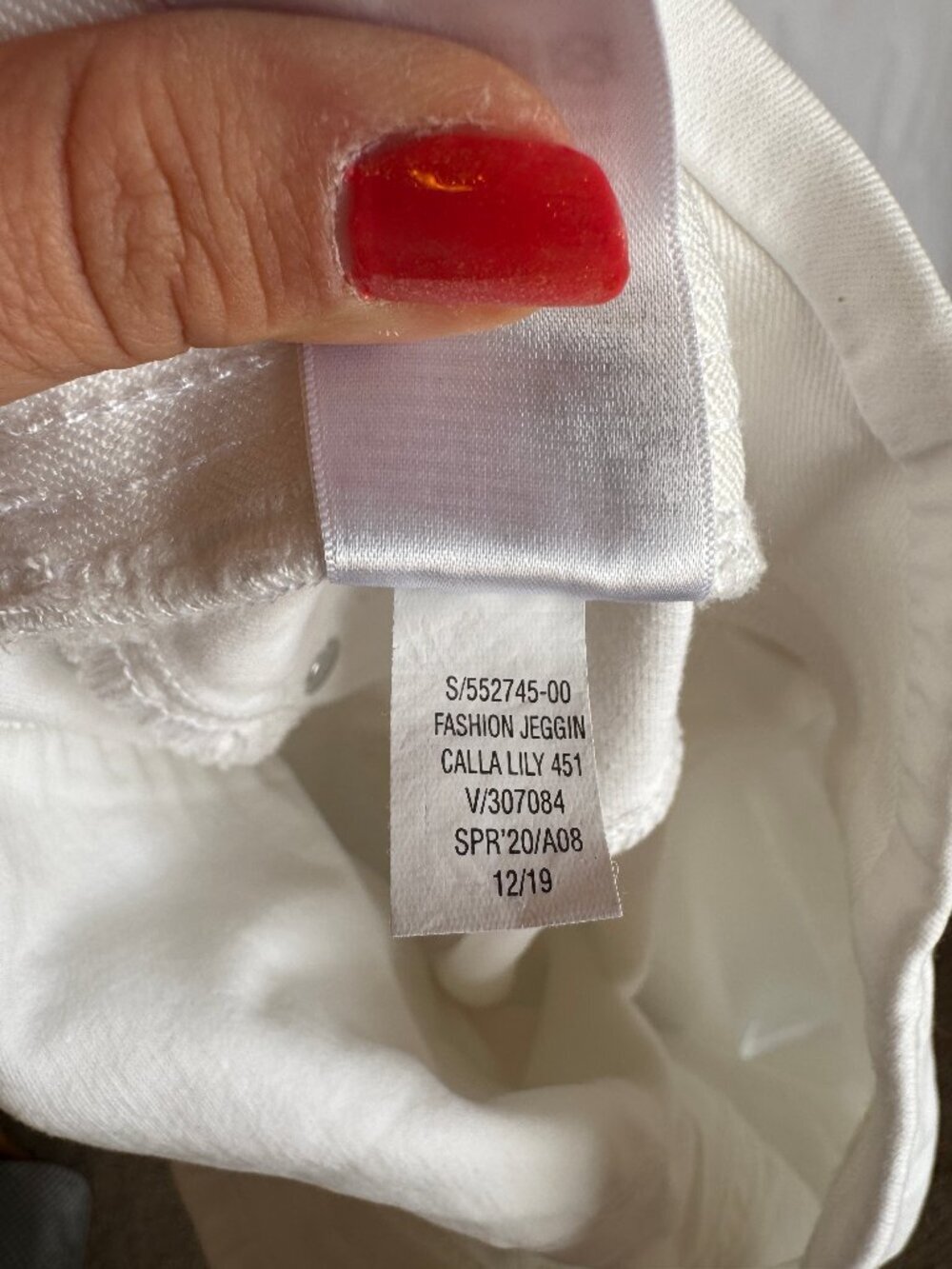 Midrise White Jeggins Size 12 | Upcycling Blank, Y2K Costume - Picture 6 of 6